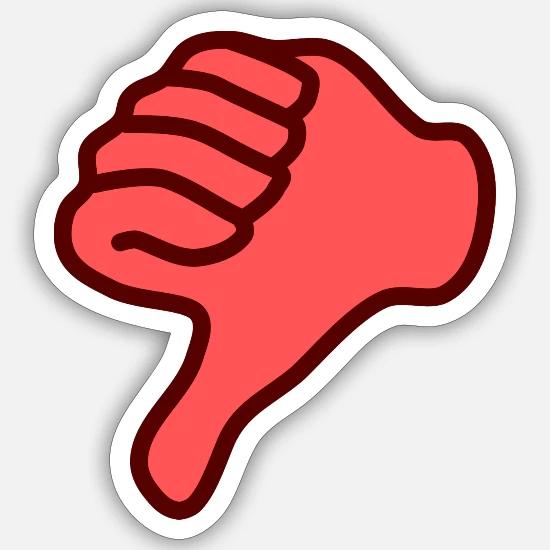 Le Pouce Vers Le Bas Autocollant Spreadshirt