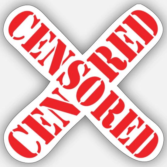 Censure Censuree Interdite Autocollant Spreadshirt