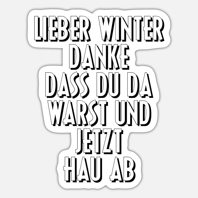 Winter Endlich Sommer Spruche Spruch Kalt Geschenk Sticker Spreadshirt