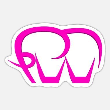 Pink pink elephant elephant pink pink pink proboscis - Sticker