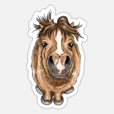 Pony Kleines Pony knuffiges Pferd Illustration - Sticker