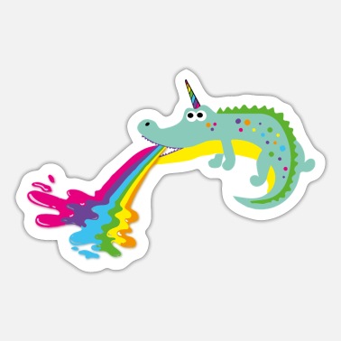 Crocodile crocodile with horn, crocodile, crocodile, unicorn, - Sticker
