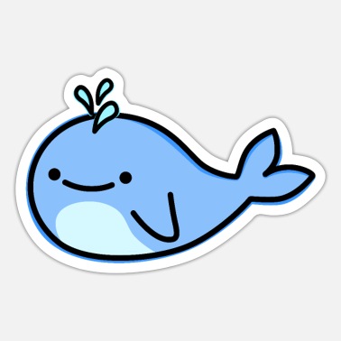 Cute Cute whale - Sticker