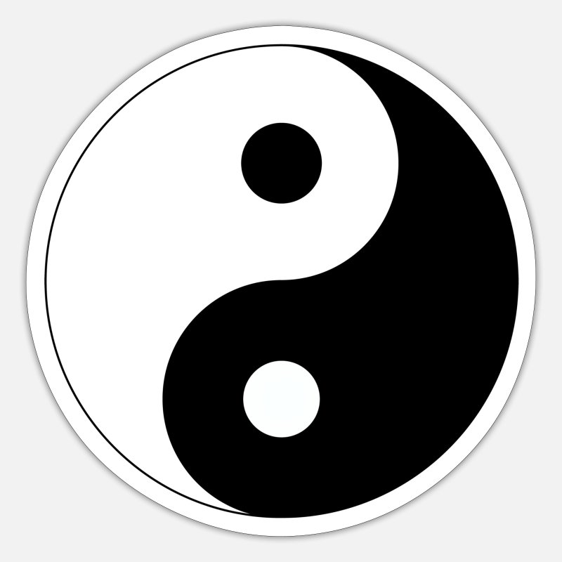 Choose Size & Color Yin Yang Symbol Style B Vinyl Sticker Decal Tao Buddha Zen