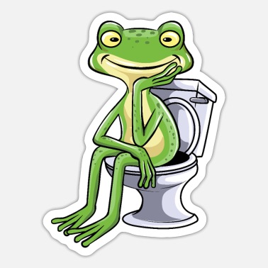 Toilet Frog Toilet Agterstavn Toilet - Sticker