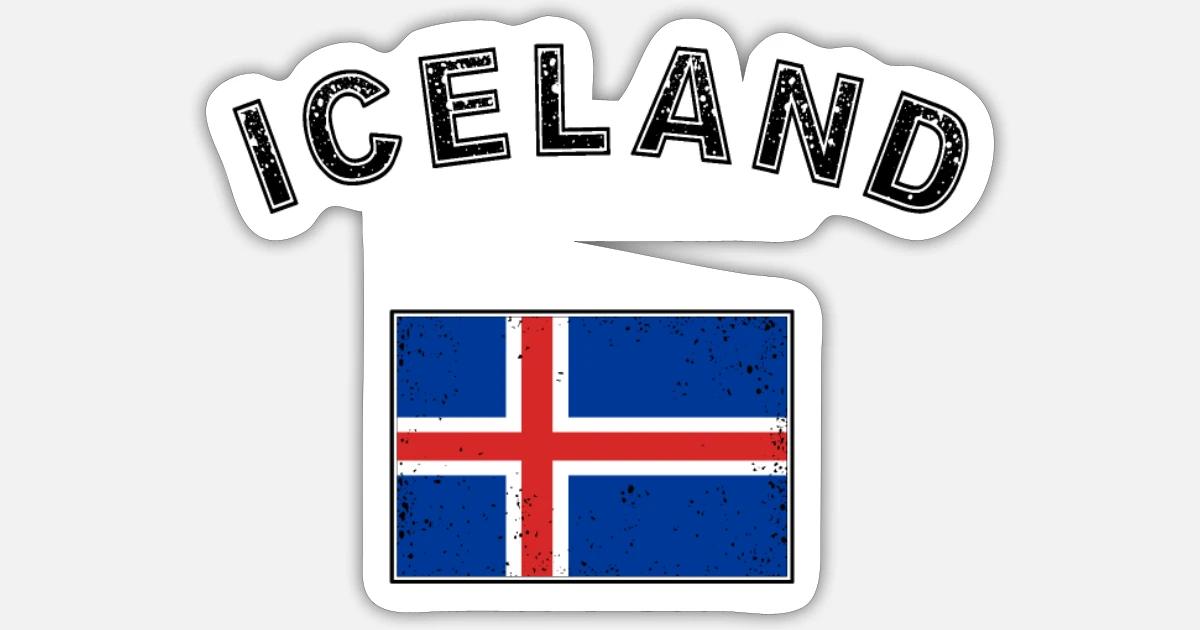 Islande Drapeau Drapeau Islandais Drapeau Autocollant Spreadshirt