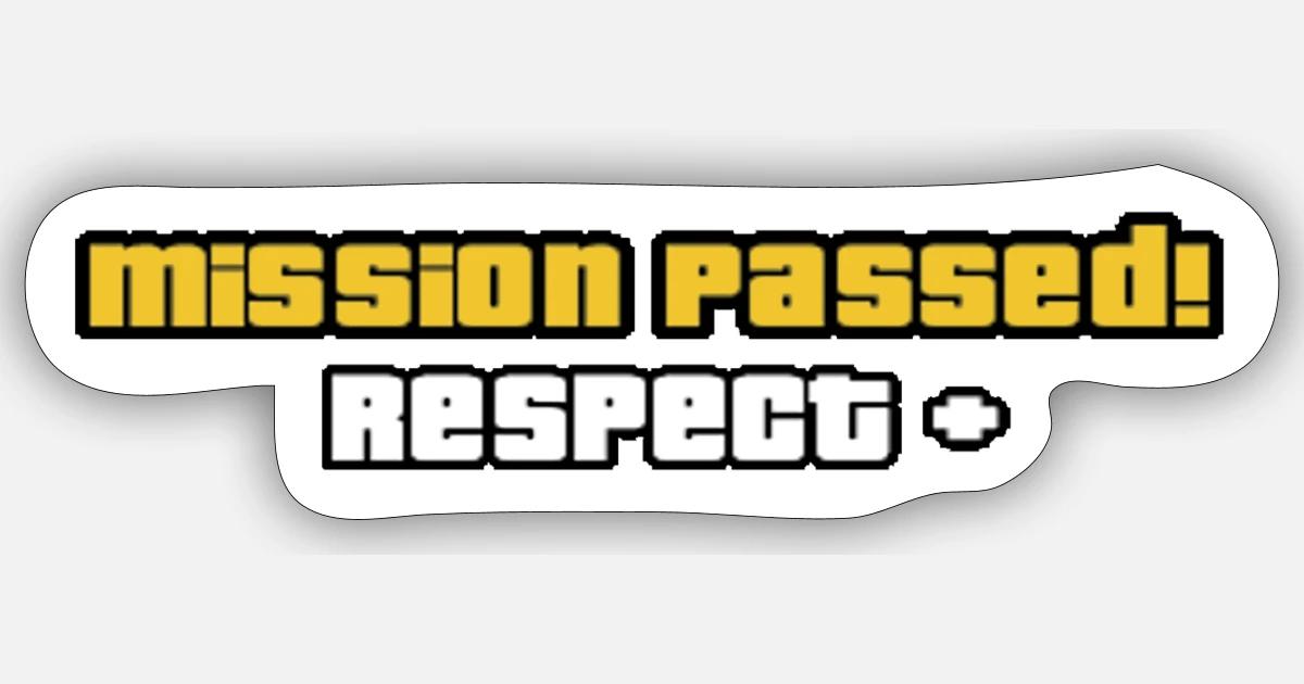 Gta Sa Mission Geslaagd Sticker Spreadshirt