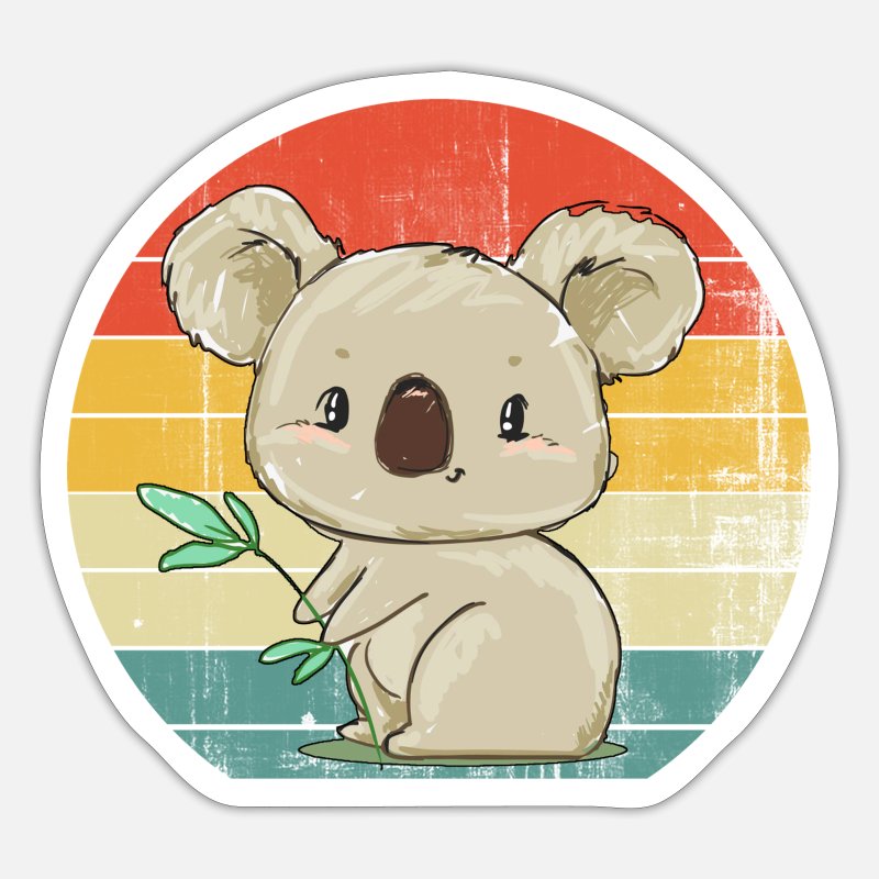 Koala Drawing Stickers | Unique Designs | Spreadshirt