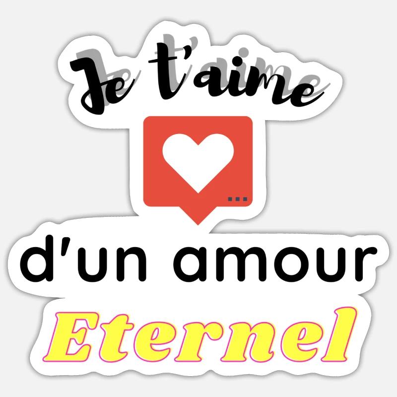 Stickers Cœur Je T Aime J Aime Toi Mon Amour A Acheter En Ligne Spreadshirt