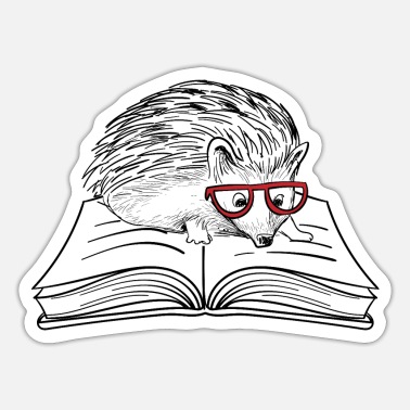 Caffeine Hedgehogs and Books Literature Forest Animal - Sticker