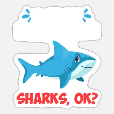Autocollant/Sticker requin et poisson mange Humour Fun Plaisir 10x3cm #a445 