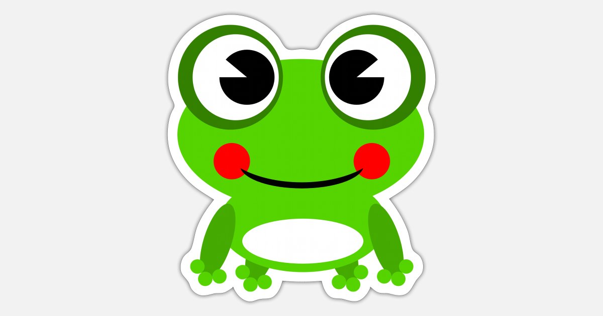 Mimi the funny little frog' Sticker | Spreadshirt