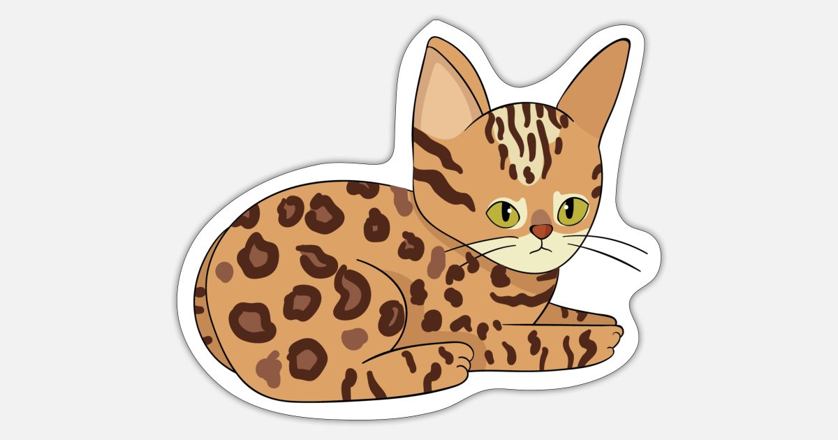 Bengal Cat' Sticker | Spreadshirt