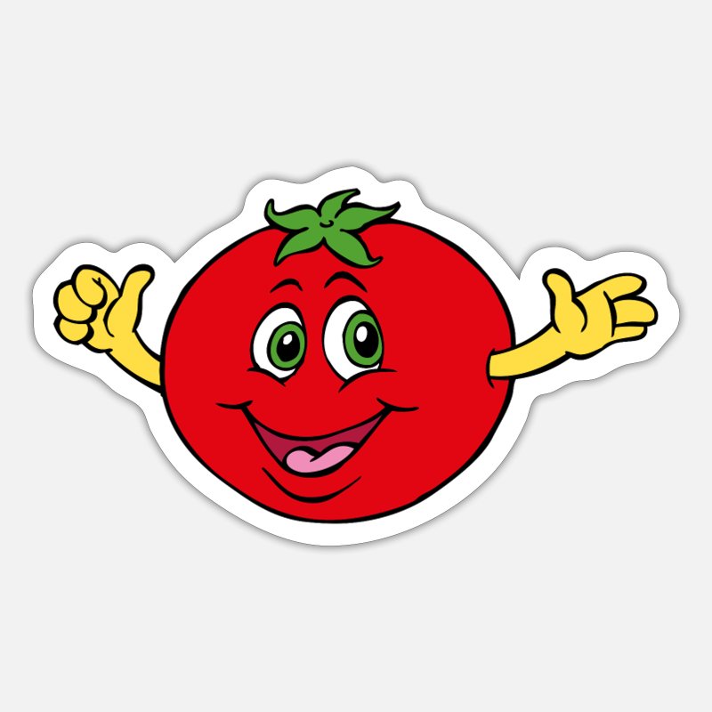 Tomato - drawing cartoon' Sticker | Spreadshirt