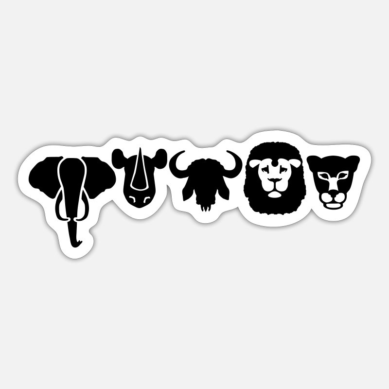 Africa animals big five' Sticker | Spreadshirt