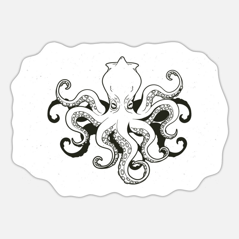 Cartoon octopus' Sticker | Spreadshirt