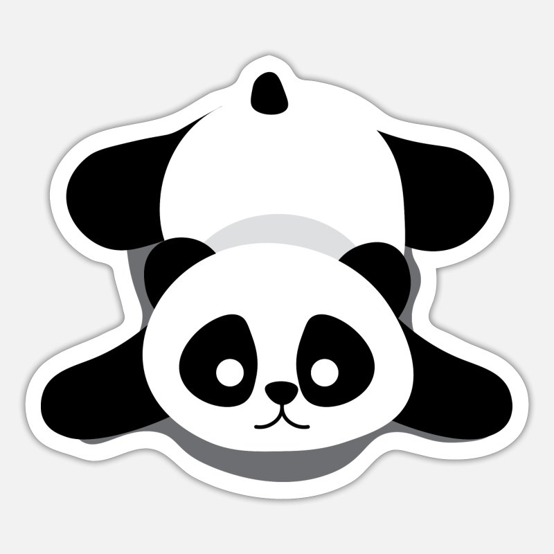 Dibujos animados de panda cansado' Pegatina | Spreadshirt