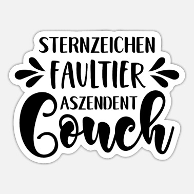 Sternzeichen Faultier Aszendent Couch Faulenzer Sofa Sticker