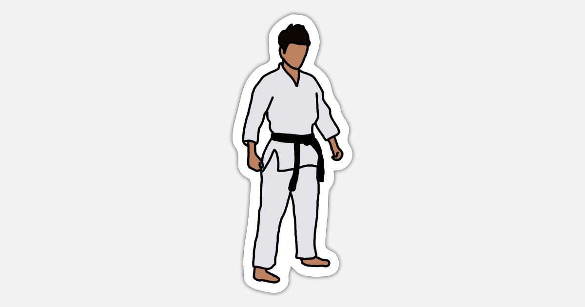 Karate, sport, martial arts, drawing' Sticker | Spreadshirt