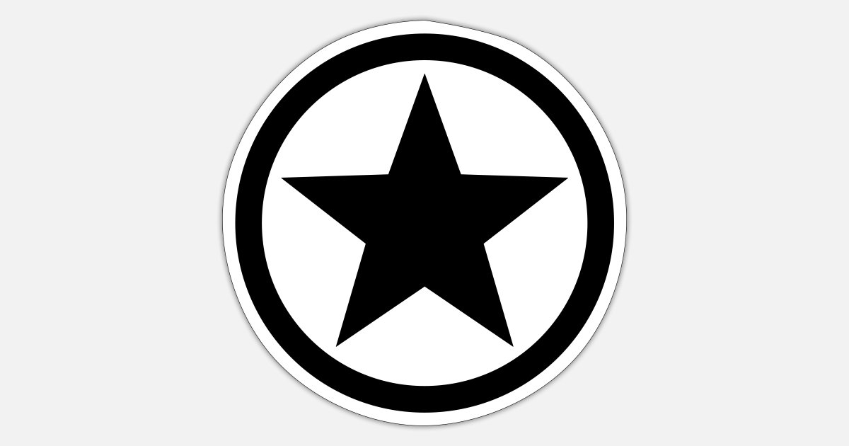litteken Stun Gorgelen ster cirkel zwart anarchie punk revolution protest' Sticker | Spreadshirt