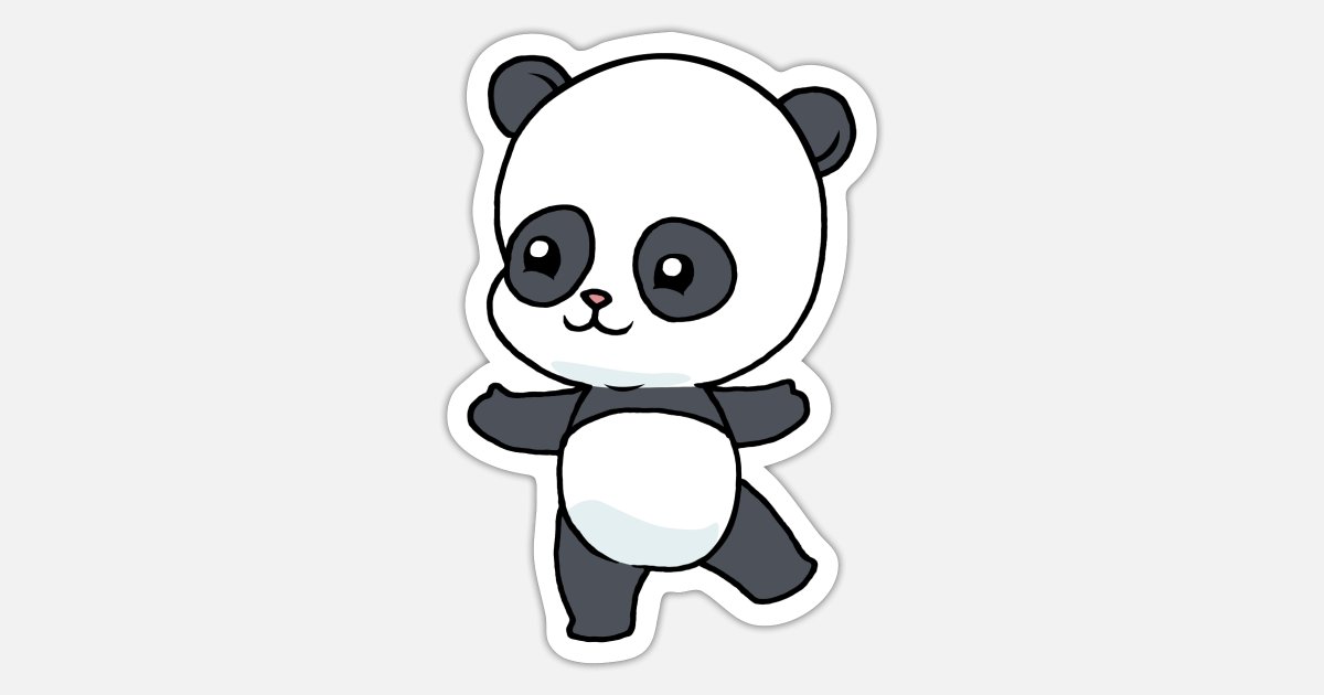 Oso panda bebé' Pegatina | Spreadshirt