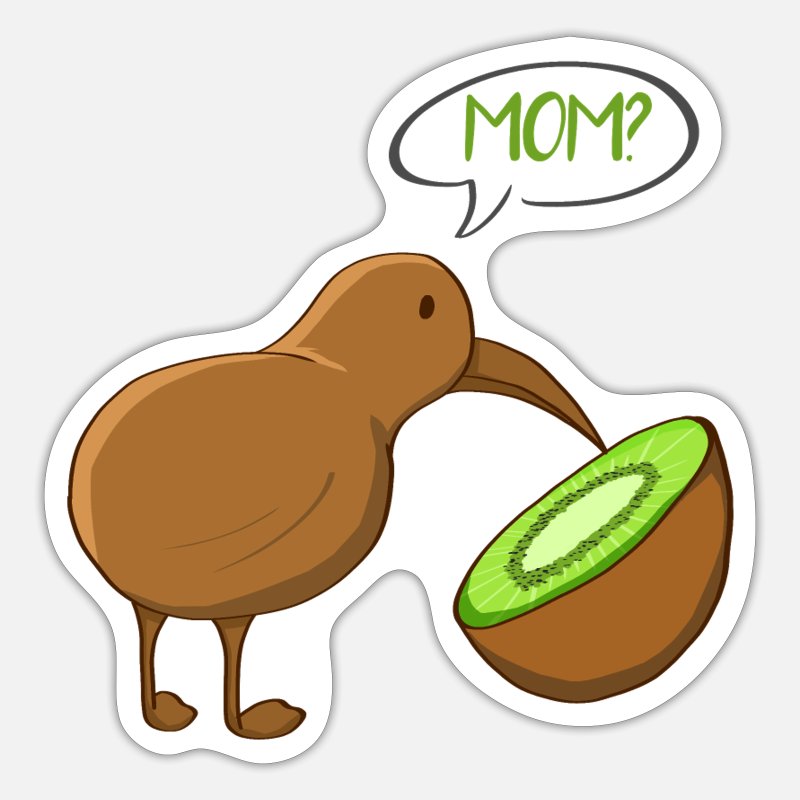 Kiwi Bird Fruit' Sticker | Spreadshirt