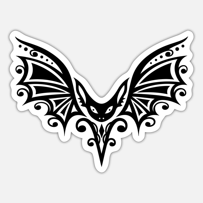 Flying Bat, Tribal and Tattoo Design' Sticker | Spreadshirt
