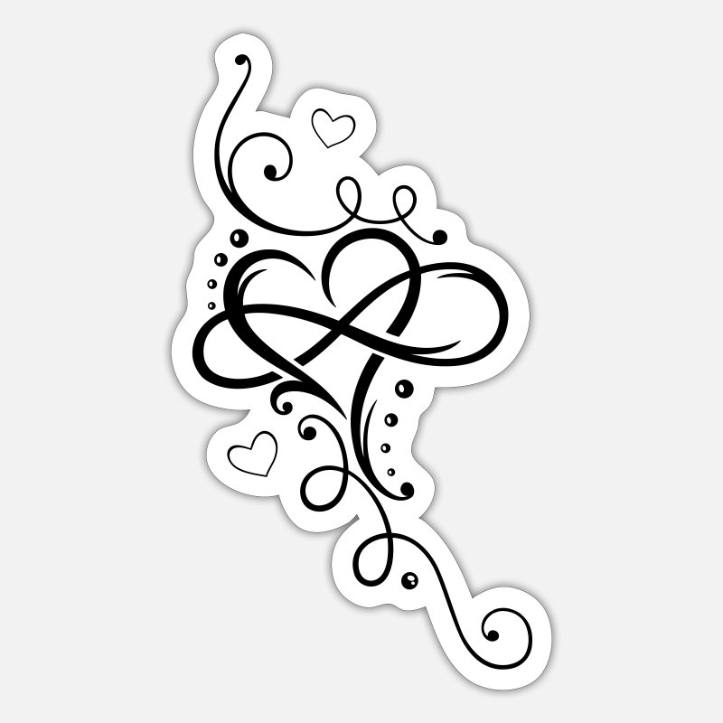 Tribal Heart with large infinity loop' Sticker | Spreadshirt
