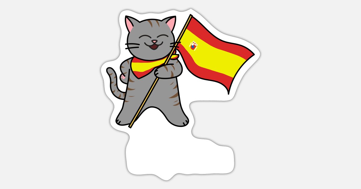Espana - Spain - Flag - Cat' Sticker | Spreadshirt