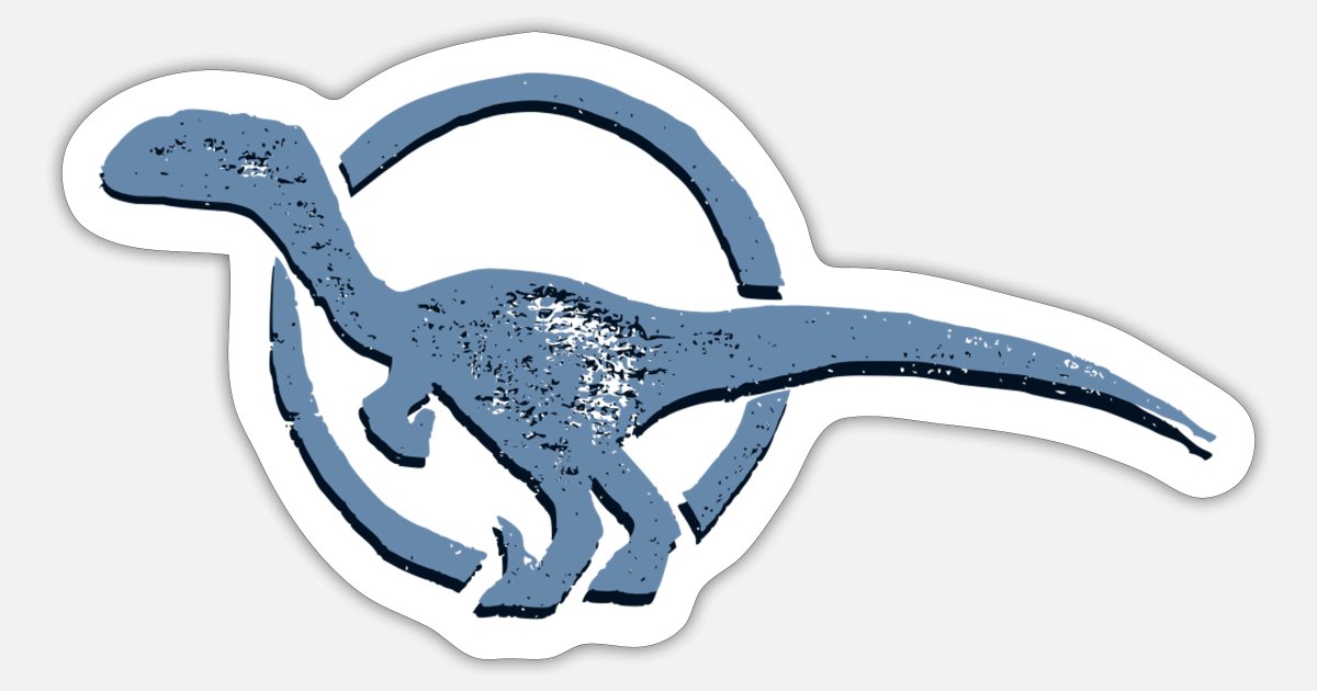 Velociraptor Logotipo Dinosaurio Raptor Silueta' Pegatina | Spreadshirt