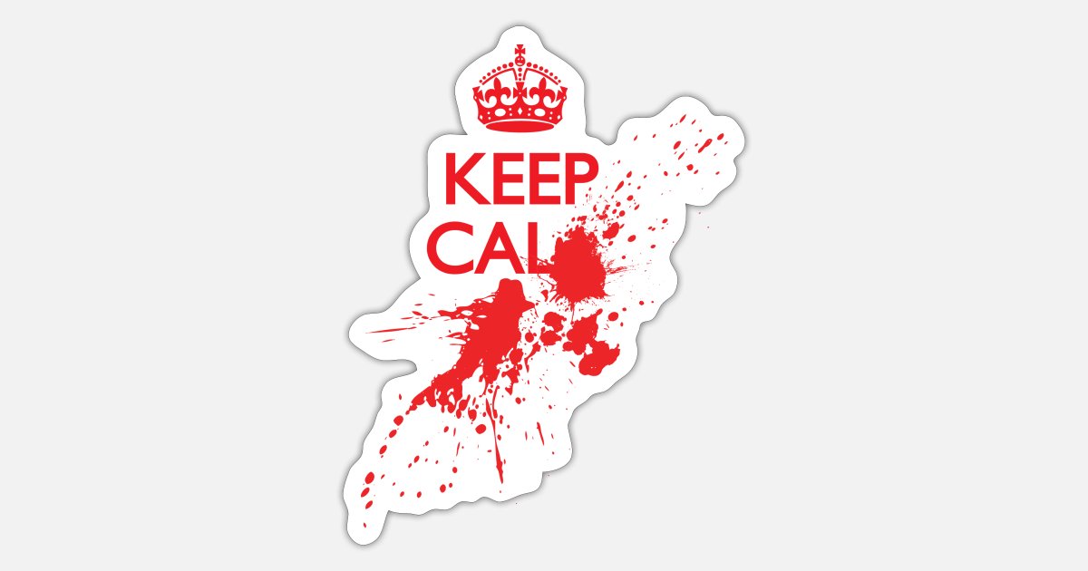 Keep Calm and ... Funny Quotes, Halloween, Horror' Sticker | Spreadshirt
