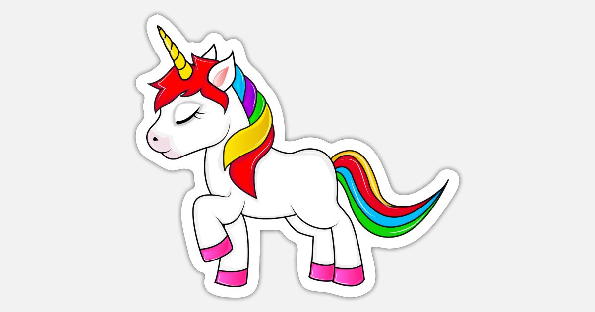 Cute unicorn' Sticker | Spreadshirt