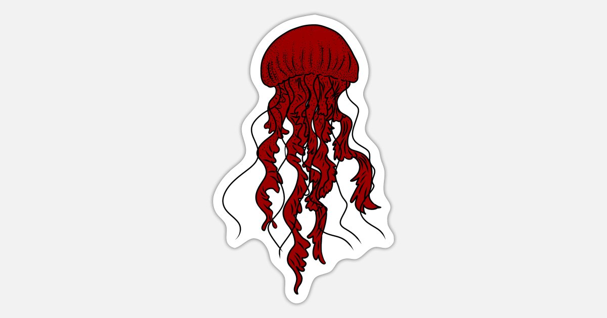 'Medusa pulpo animal acuático océano pulpo submarino' Pegatina | Spreadshirt