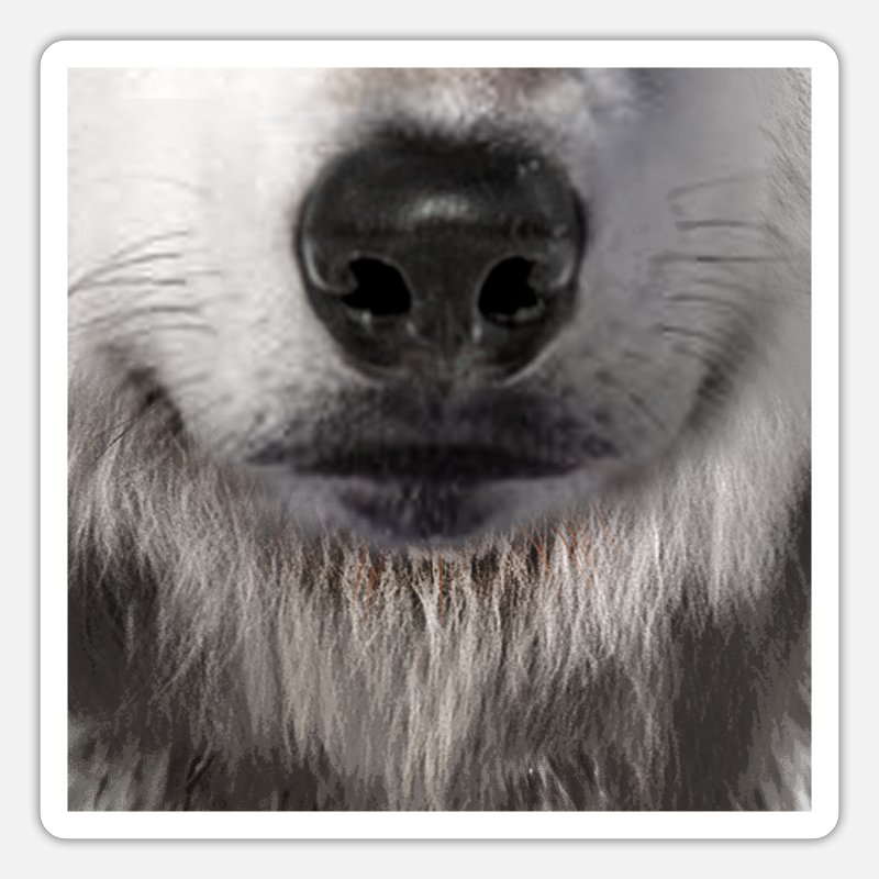Wolf face mask pack animal mask snout' Sticker | Spreadshirt