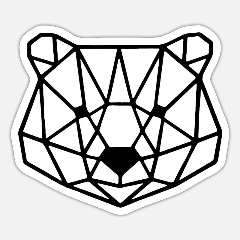 Geometric bear love animals' Sticker | Spreadshirt