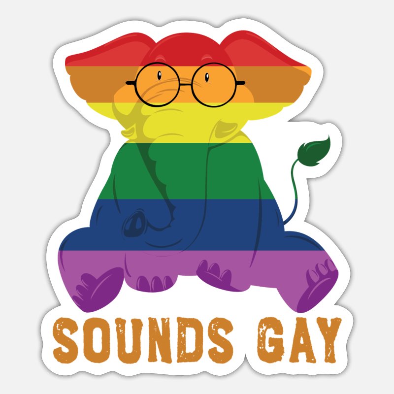 Elephant gay lesbian gay' Sticker | Spreadshirt