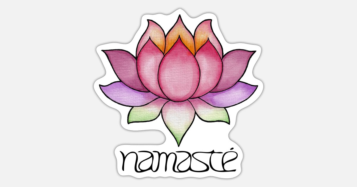 Donna Namaste Buddha fiore di loto Yogi Yoga citazione Maglietta con Collo a V 