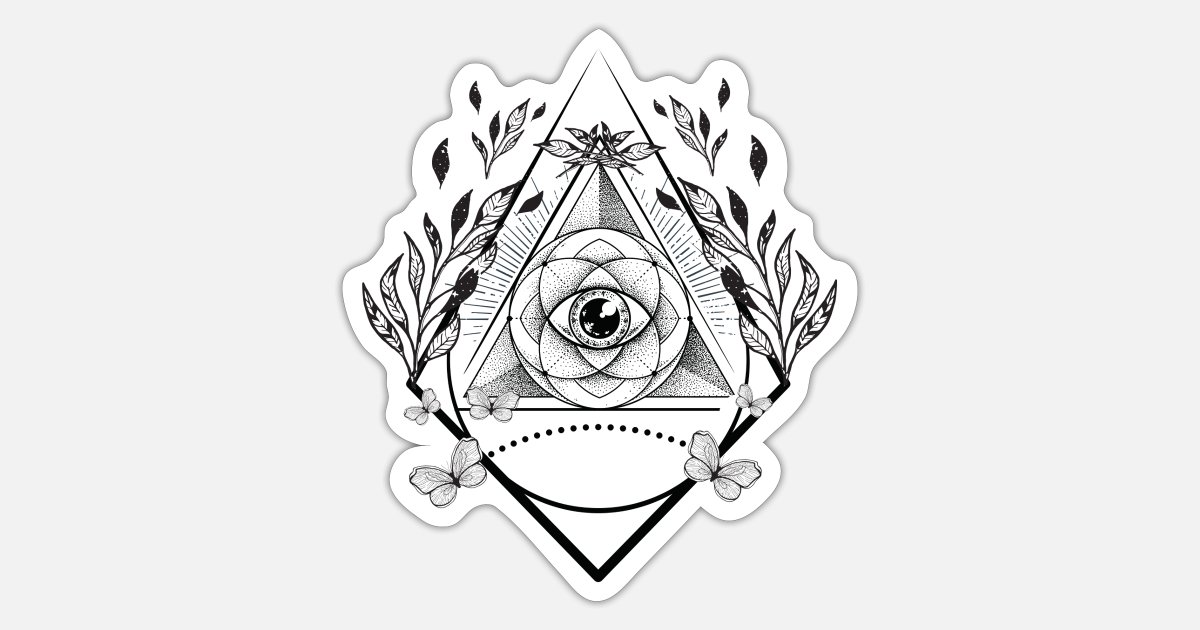 Eye triangle bohemian boho' Sticker | Spreadshirt