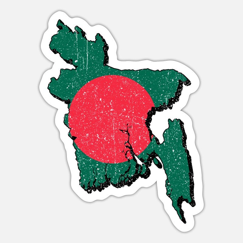Bangladesh Bangla Map Vacation Travel Gift BGD' Sticker | Spreadshirt
