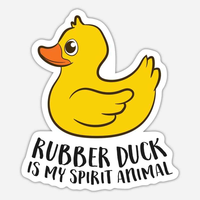 Funny Rubber Duck Spirit Animal Funny Duck' Sticker | Spreadshirt