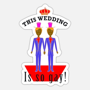 467 Civil service personnalisé de mariage gay moderne lgbt faveur autocollants mariée 