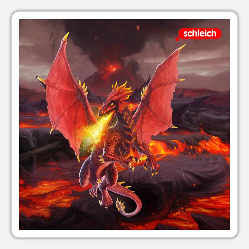 Hassy Tilbageholdenhed telegram Schleich Eldrador Creatures lava drage maske' Sticker | Spreadshirt