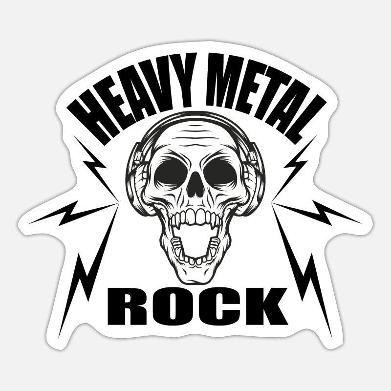 la carretera civilización Mensurable Idea de regalo de música heavy metal rock' Pegatina | Spreadshirt