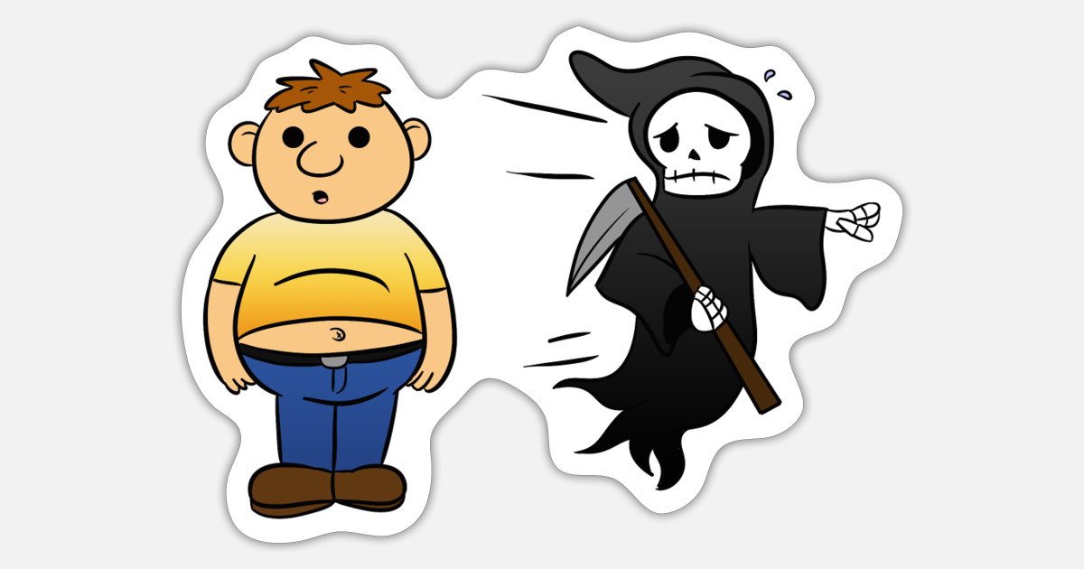 Funny Death Grim Reaper' Sticker | Spreadshirt
