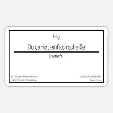 100 DU PARKST SCHEISSE Karten gegen Falschparker  2fachParkplatzbenutzer 
