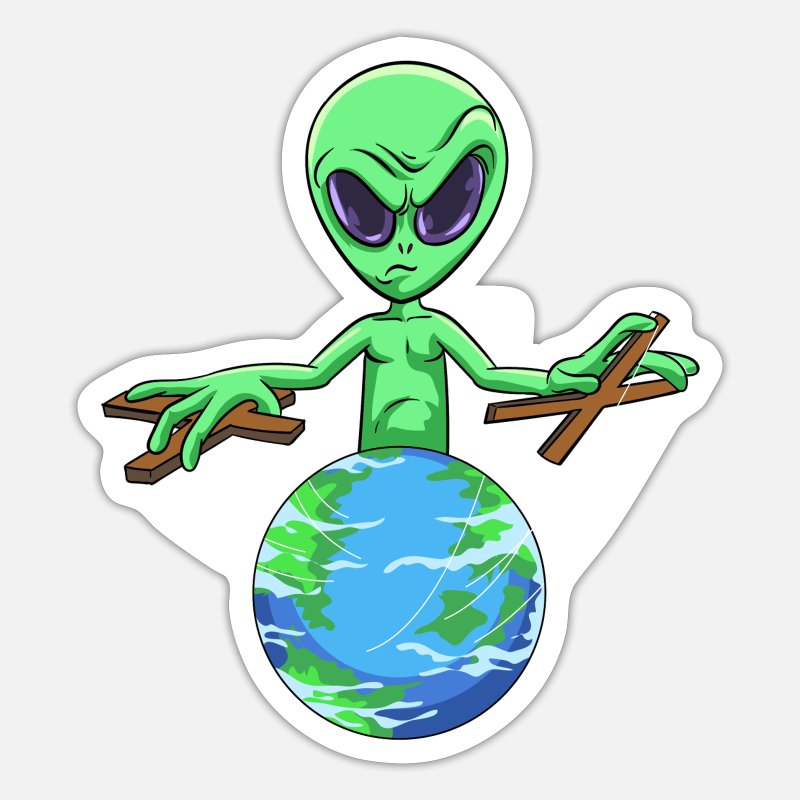 Alien PuppetRy Alien Control' Sticker | Spreadshirt