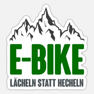 Aufkleber E-Bike Sticker Lächeln statt Hecheln 