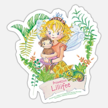Spreadshirt Prinzessin Lillifee Sitzt Aufkleber Sticker 