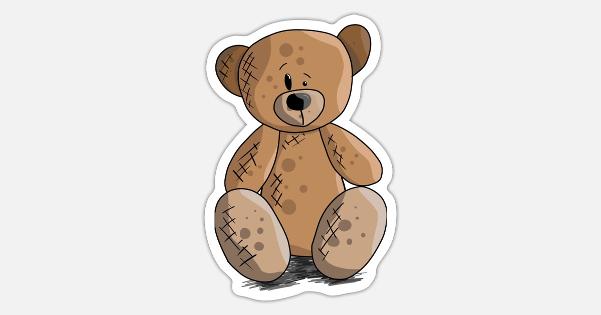 Teddy Bear Teddy Bear Cartoon Teddy bear Motif' Sticker | Spreadshirt