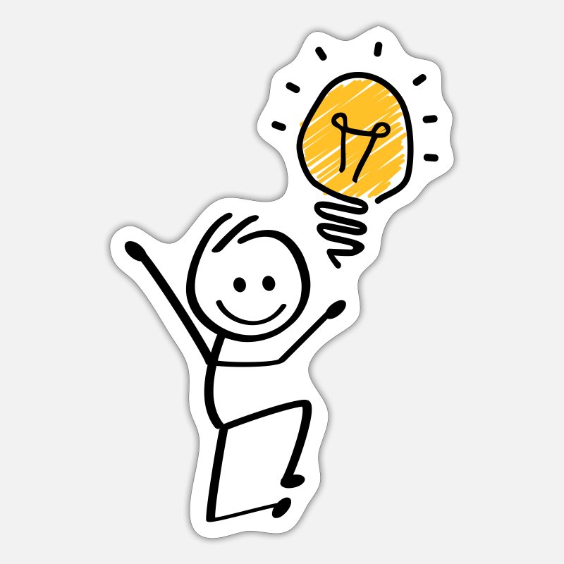 Bulb ideas, brilliant idea. brainstorm session' Sticker | Spreadshirt